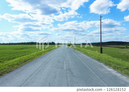 Country asphalt road Country asphalt road 126128152