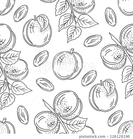 Monochrome cute pattern. Pattern for textiles in hand draw style 126128190