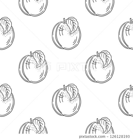 Monochrome cute pattern. Pattern for textiles in hand draw style 126128193