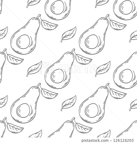 Monochrome cute pattern. Pattern for textiles in hand draw style 126128203