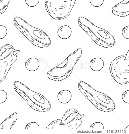 Monochrome cute pattern. Pattern for textiles in hand draw style 126128213