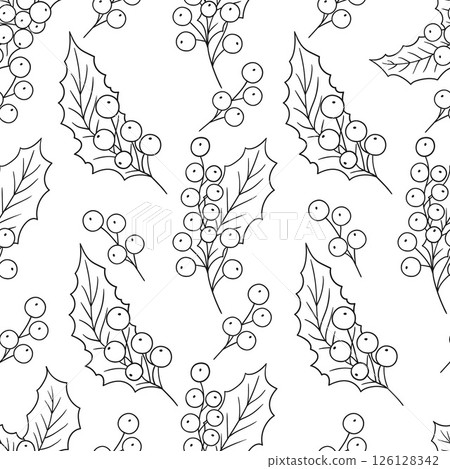 Monochrome cute pattern. Pattern for textiles in hand draw style 126128342