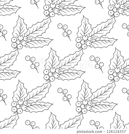 Monochrome cute pattern. Pattern for textiles in hand draw style 126128357