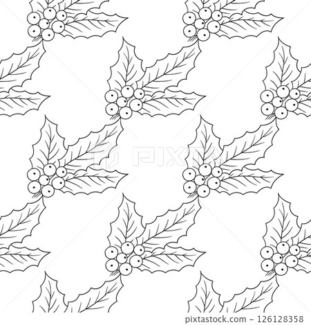 Monochrome cute pattern. Pattern for textiles in hand draw style 126128358
