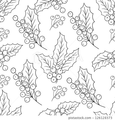 Monochrome cute pattern. Pattern for textiles in hand draw style 126128373