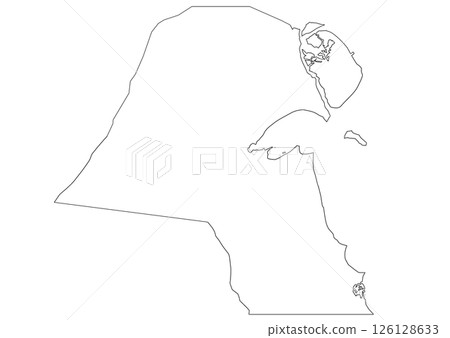 科威特空白地圖 126128633