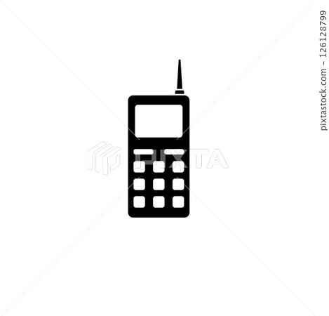 Professional Walkie Talkie Portable Radio Solid Flat Vector Icon Isolated on White Background Professional Walkie Talkie Portable Radio Solid Flat Vector Icon Isolated on White Background 126128799