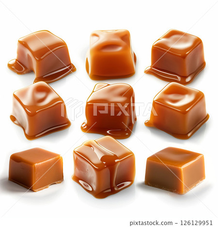 Caramel (melted caramel, sizzle) Generative AI 126129951