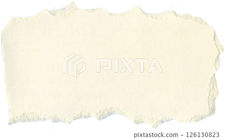 Ripped carton scrap. Cream, beige, pale, ivory paper texture piece. Perfect for adding texture and vintage appeal to projects 126130823