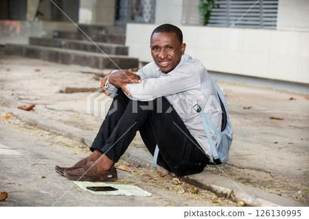 portrait of young man, happy. portrait of young man, happy. 126130995