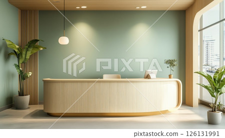 Health Center Lobby With Clinical Reception Area 126131991