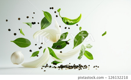 Falling Bay Leaves 126132218