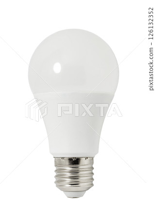 energy saving LED light bulb isolated on white background with clipping path 126132352