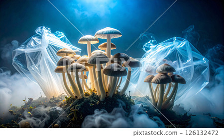 mushrooms cultivation in farm mushrooms cultivation in farm 126132472
