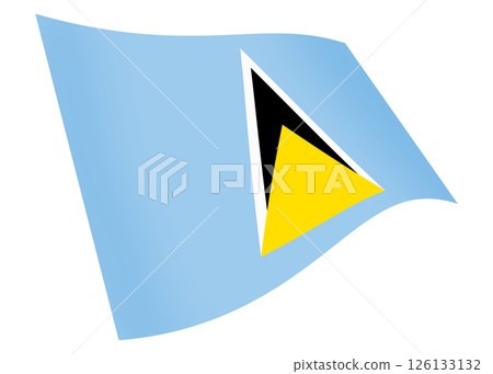 Saint Lucia waving flag graphic 126133132