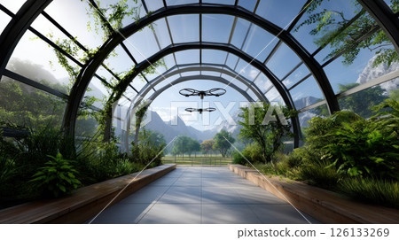 Agricultural robot and autonomous car working in smart farm, future 5G technology with smart farming concept. Modernization and implementation of new technologies in agricultural direction 126133269
