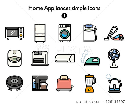 Icon collection Home appliances 126133297