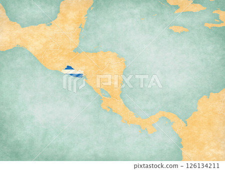 Map of Central America - El Salvador Map of Central America - El Salvador 126134211