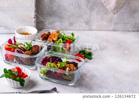 Meal prep concept. Healthy food in container. 126134672