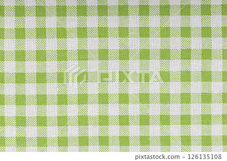 Green and white checkered, pattern, design, cotton fabric for sewing, texture background Green and white checkered, pattern, design, cotton fabric for sewing, texture background 126135108