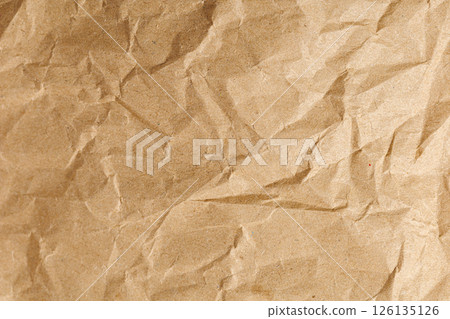Brown texture kraft paper, recycled cardstock. Old crumpled recycled paper of old crumpled recycled paper 126135126