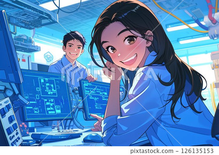 Electrical design engineer male and female_Illustration 6 Electrical design engineer male and female_Illustration 6 126135153