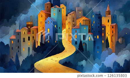 Straight asphalt highway road leads snow mountains natural landscape. Illustration created using artificial intelligence. Clear blue sky winter travel car backgroundway Straight asphalt highway road leads snow mountains natural landscape. Illustration created using artificial intelligence. Clear blue sky winter travel car backgroundway 126135803