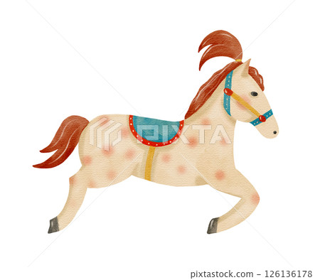 Vintage carousel horse filled with charm and character 126136178