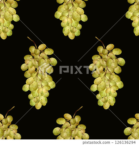 A delightful Fresh Green Grapes Pattern that showcases the beauty of natures bounty A delightful Fresh Green Grapes Pattern that showcases the beauty of natures bounty 126136294