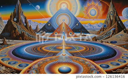 Cosmic Journey Through Sacred Geometry 126136416