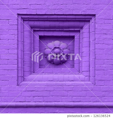 Endless castle wall pattern. Seamless castle wall wallpaper, stone color ornament. 126136524