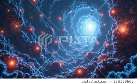 Luminous Portal Through Celestial Clouds 126136602