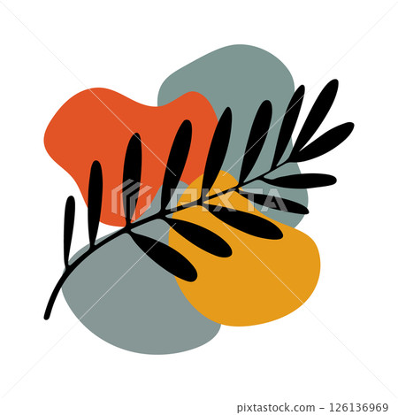 Artistic Leaf with Organic Blobs. Perfect for abstract nature-inspired compositions, posters, or digital art. Artistic Leaf with Organic Blobs. Perfect for abstract nature-inspired compositions, posters, or digital art. 126136969