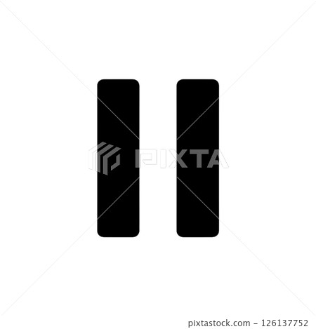 暫停圖標的線條繪圖插圖，材料，圖標，簡單，無背景 126137752