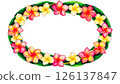 Tropical plumeria wreath frame 126137847