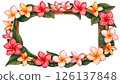 Tropical plumeria wreath frame 126137848