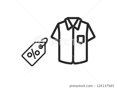 Shirt with discount price tag. Stock illustration 126137985