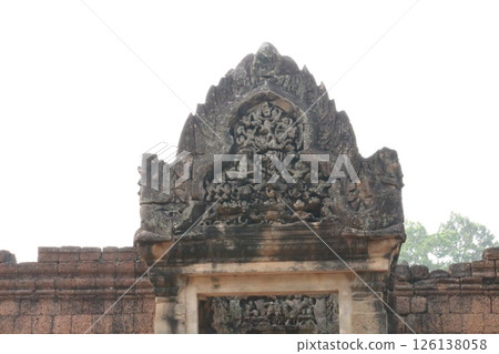 Banteay Srei, a ruin in Angkor, known for its intricate carvings 126138058