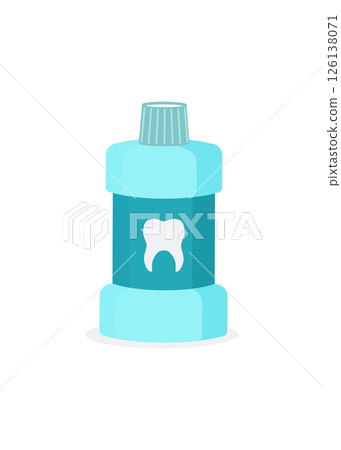 Fresh breath bottle of mouthwash vector stock illustration 126138071