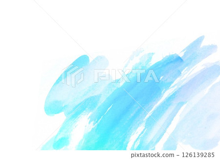 Watercolor paint stroke background blue color 126139285