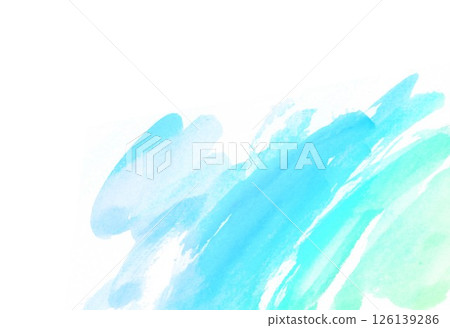 Watercolor paint stroke background blue color Watercolor paint stroke background blue color 126139286
