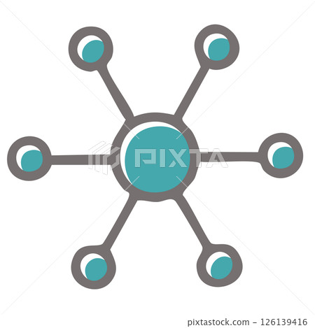 Simple icon illustrations showing collaboration and connection Simple icon illustrations showing collaboration and connection 126139416