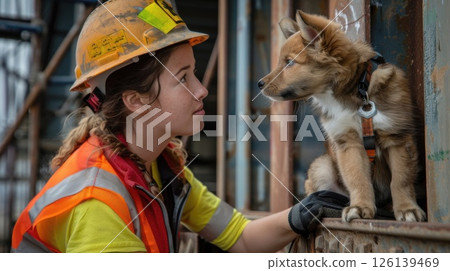 Rescue of animals affected by disasters. Volunteering. Help. 126139469