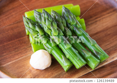 Boiled asparagus 126139489