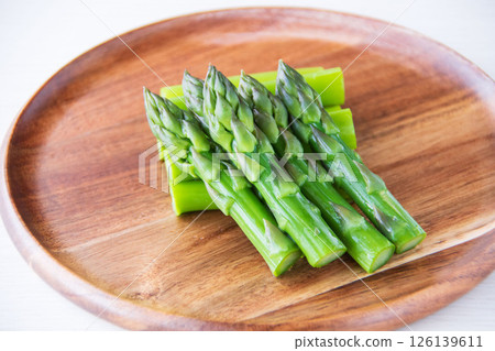 Boiled asparagus 126139611