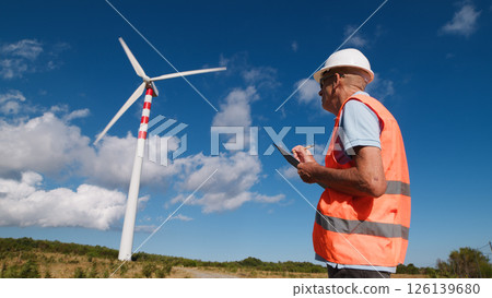 Engineer Collecting Data For HIs Work Engineer Collecting Data For HIs Work 126139680
