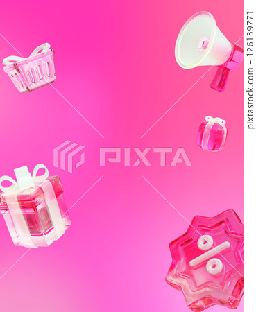 Pink background sale event template image 126139771