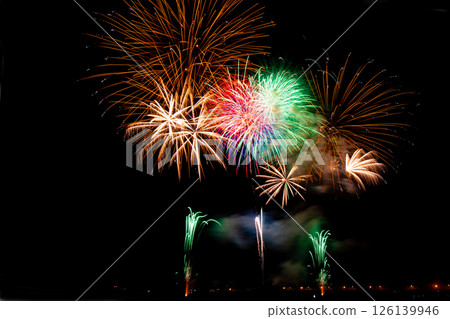 Colorful fireworks ④ 126139946