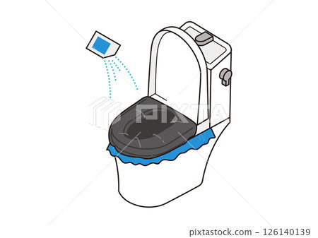 移動廁所噴灑混凝劑的示意圖 移動廁所噴灑混凝劑的示意圖 126140139