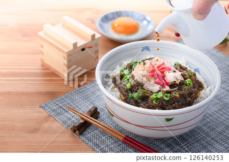 Very healthy♪ Mozuku rice bowl 126140253